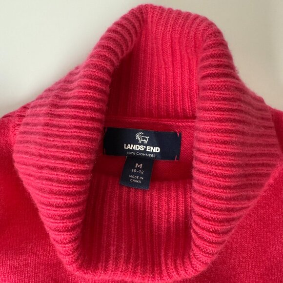 LANDS END 100% Cashmere Sweater, Candy Apple Red, Ladies Size M (8-10) - Picture 5 of 5